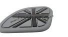 Royal Enfield GT and Interceptor 650 Rubber Tank Pad Pair Grey - SPAREZO